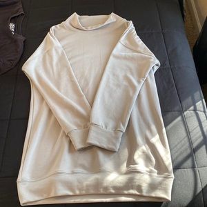 Long, thick shirt, great with leggings